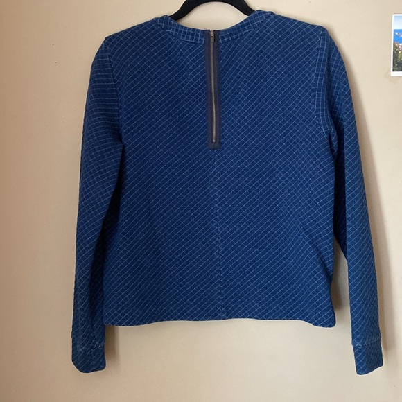JCREW Quilted Indigo Sweater. Size S. NWOT - Picture 7 of 8